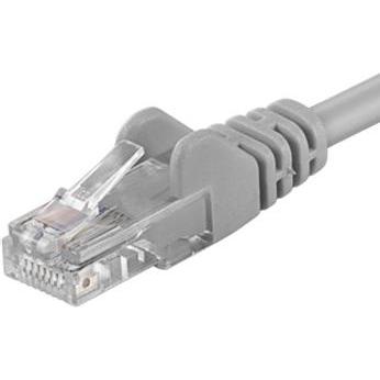 PremiumCord Patch cable UTP RJ45-RJ45 CAT5e 3m grey (U/UTP, CAT5e, 3 m), Netzwerkkabel