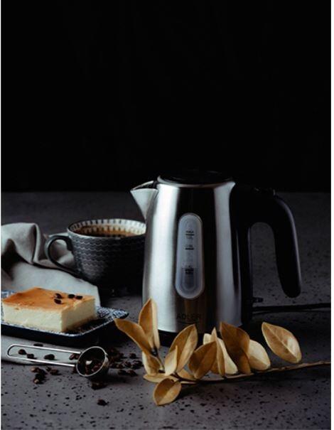 Image du produit Adler AD 1273 Wasserkocher, Haselnuss, Edelstahl (1 l)