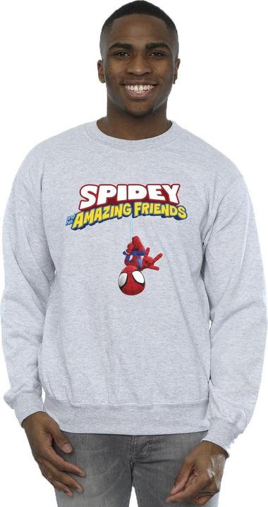 Actual product image Mens Spider-Man Hanging Upside Down Sweatshirt (XXL)