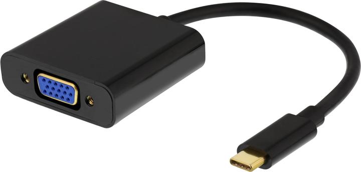 Deltaco USBC-VGA6 USB graphics adapter pixels Black (10 cm)