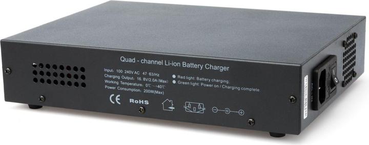 Immagine prodotto Fxlion Caricabatterie quadruplo (senza V-Lock) (Caricabatterie per fotocamere)