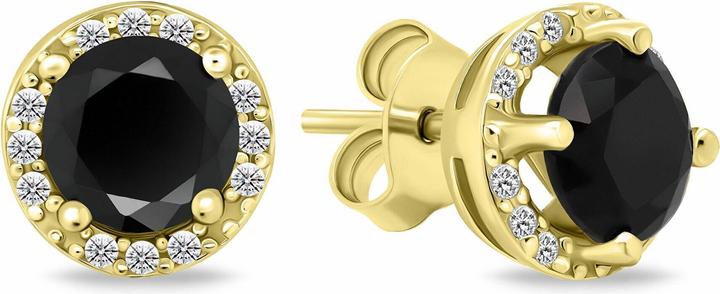 Produktbild Brilio Silver - Sparkling gold-plated earrings with zircons EA601YBC