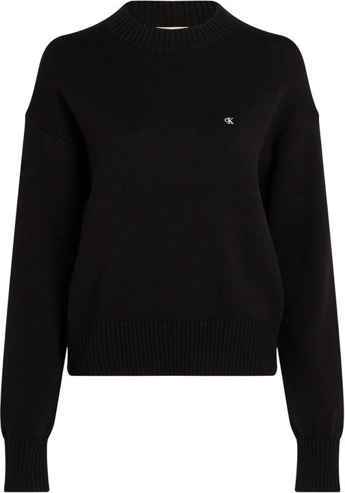 Actual product image Calvin Klein Monogram Embroidered Crewneck Sweater Pullover (XS)