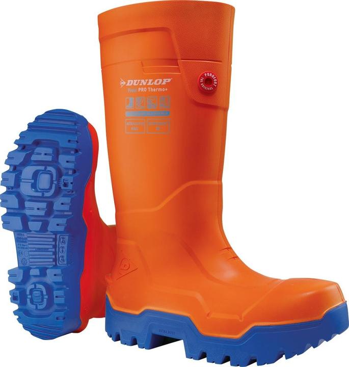 Dunlop Arbeitsstiefel FieldPRO Thermo+, S5/CI/CR/SRC, Purofort®, Gr. 41, orange (41)
