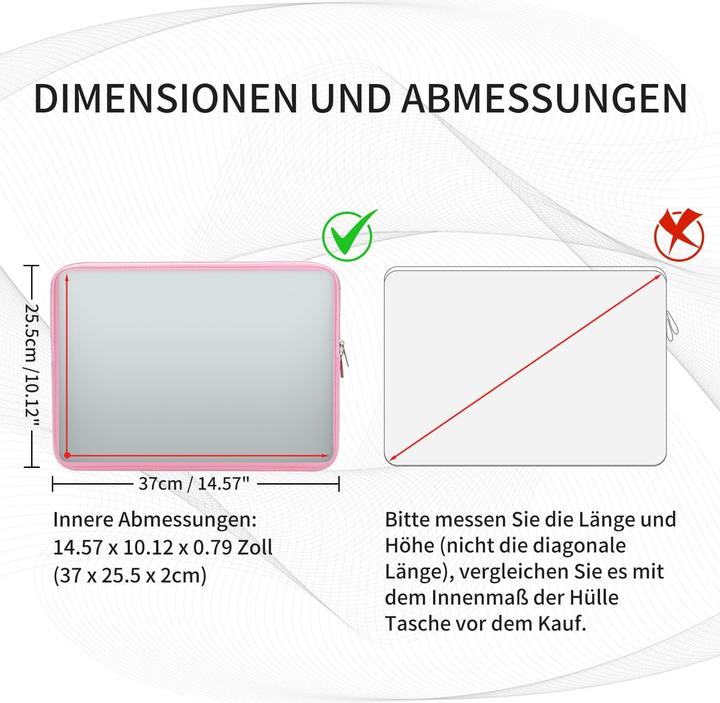 Immagine prodotto Only-Bags.Store Laptoptasche Sleeve Laptoptasche Case Schutzhülle (16")