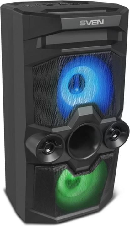Produktbild Sven Speaker PS-650, juodas, power output 2x25W (RMS), TWS, Bluetooth, FM, USB, Micro SD, LED-displa (10 h, Akkubetrieb)