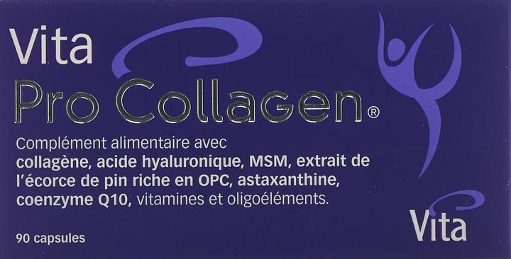 Immagine prodotto Vita PRO Collagene MSM Collagene MSM Corteccia di pino OPC Astaxantina e altro ancora (90 Pezzo/i, Pillole, 313 g)