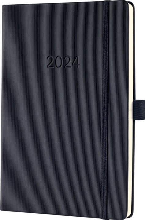 Produktbild Sigel Wochenkalender 2024 C2419 black, 2S/1W, HC, A5 (A5, Harter Einband, Deutsch)