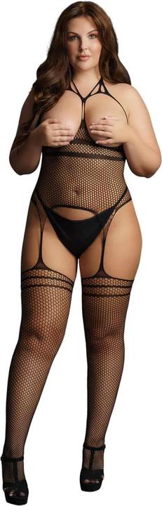 Le Désir Strappy suspender bodystocking (Eén maat voor iedereen)