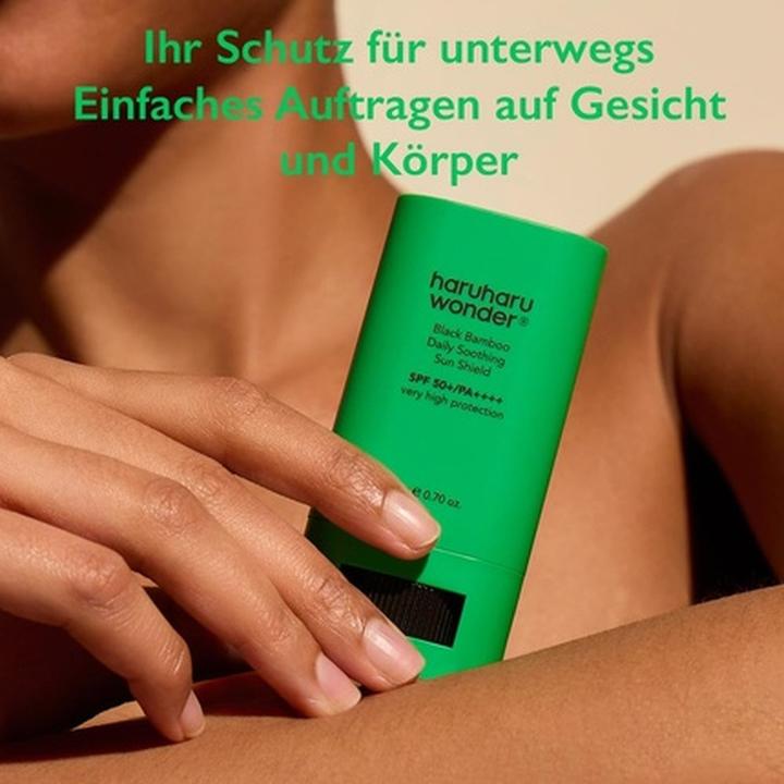 Produktbild Haruharu Wonder Harura Wonder Black Bamboo Daily Soothing Sun Shield SPF50+ PA++++ (Sonnenstick, SPF 50+, 20 ml, 20 g)