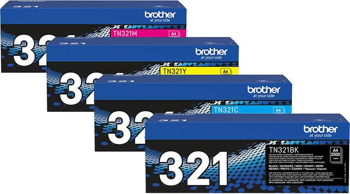 Produktbild Brother Original Toner SET TN321/TN-321 Set mit allen vier Farben (BK, C, M, Y)