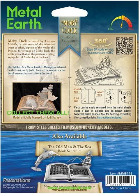 Produktbild Metal Earth constructie speelgoed Moby Dick Book Sculpture