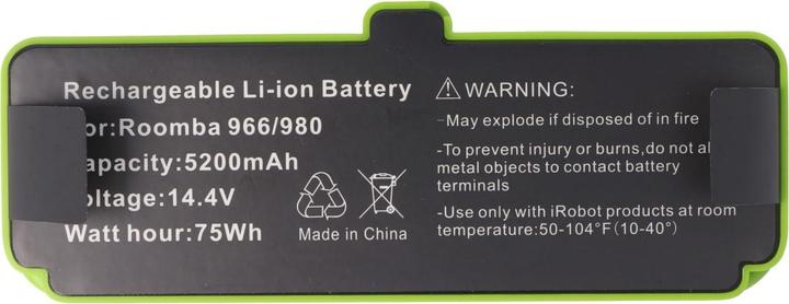 Actual product image No Name Battery Roomba 500, 510, 530, 531, 532, 535, 536, 540, 550, 552, 560, 562, 570, 580, 595, 600, 620
