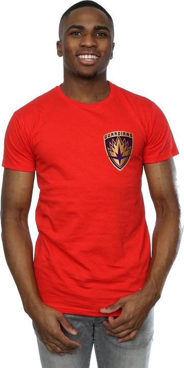 Actual product image Mens Guardians Of The Galaxy Shield Faux Pocket T-Shirt (XXL)