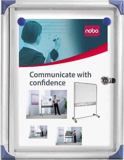 Image du produit Nobo Vitrine d'affichage extra-plate avec panneau arrière métallique