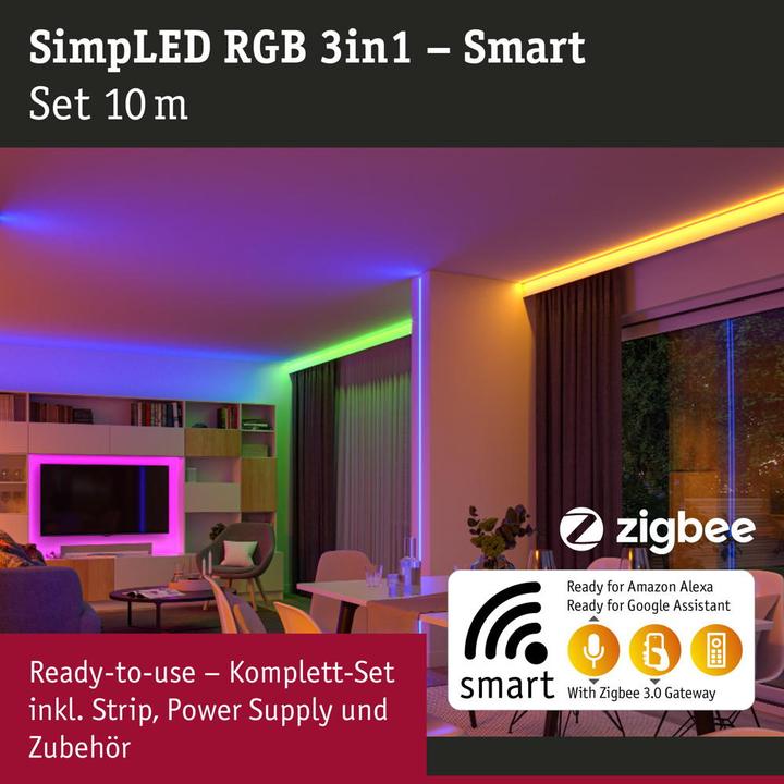 Actual product image Paulmann SimpLED LED Stripe Set (RGB, 1000 cm, Indoor)