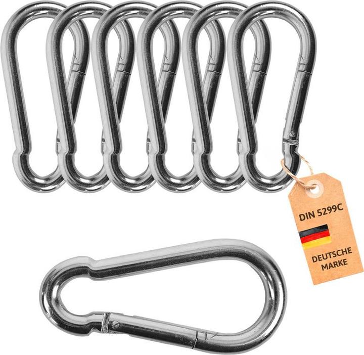 Produktbild Dönges Feuerwehr-Karabinerhaken, DIN 5299 C, 70 x 7 mm, verzinkt, 7 x 70 mm
