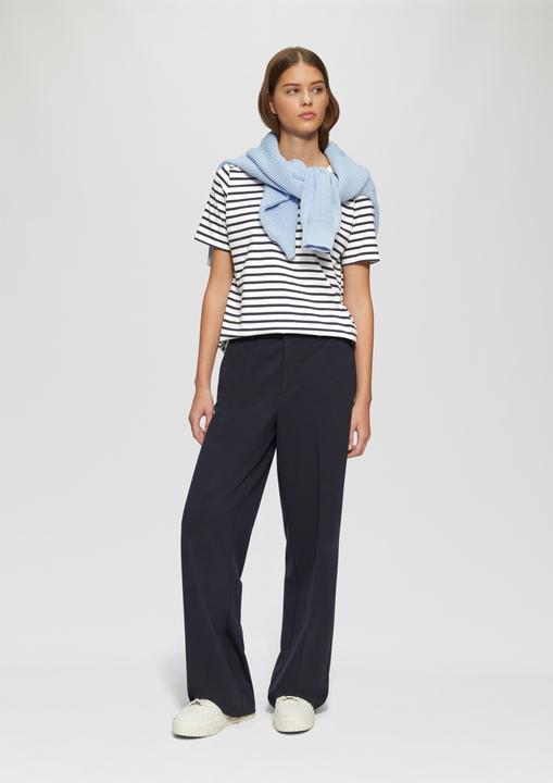 Produktbild S.Oliver T-Shirt Gestreiftes T-Shirt im Relaxed Fit mit Herz-Stickerei (42)