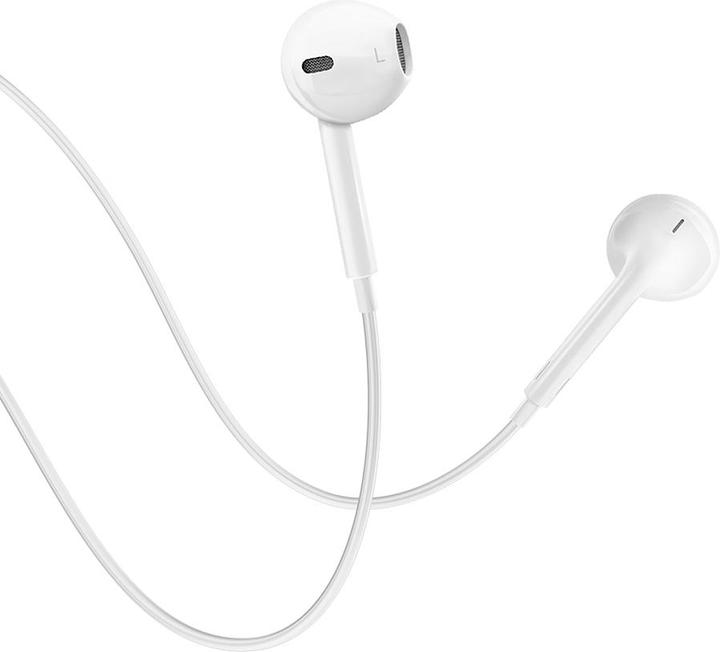 Actual product image Bwoo wired earphones 3.5mm stereo white (Cable)