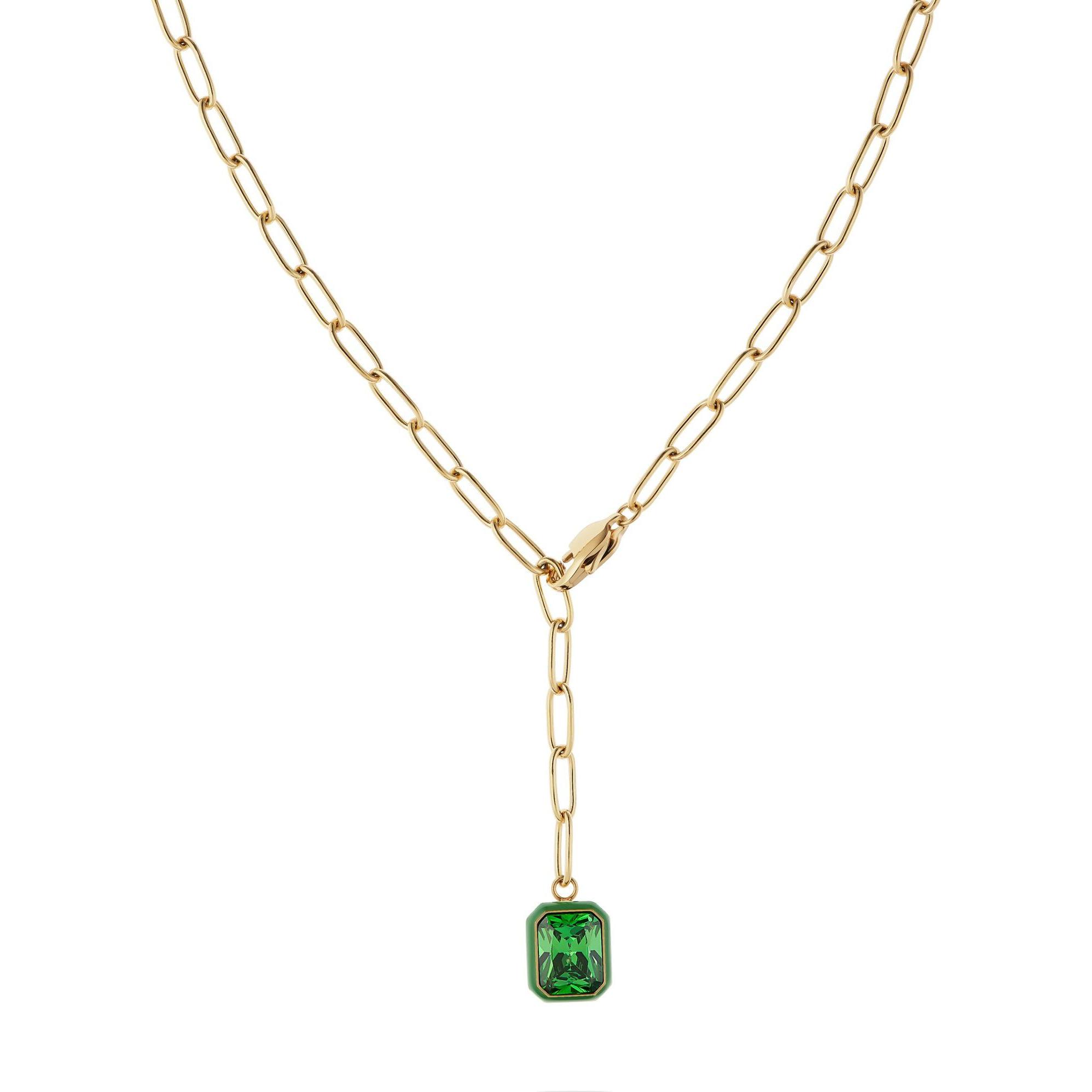 Esprit, Halsschmuck, Kette BOLD COLOR, (Edelstahl, Farbstein)
