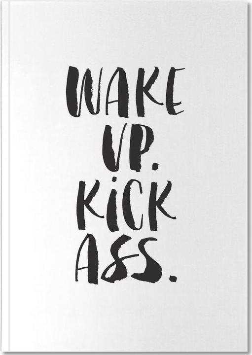 Actual product image Juniqe Wake Up - Quotes & Slogans (A5, Plain)