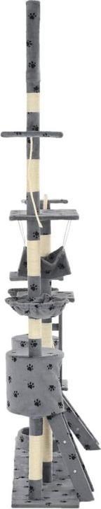 Actual product image vidaXL Kratzbaum (250 cm, Grey with paw pattern)