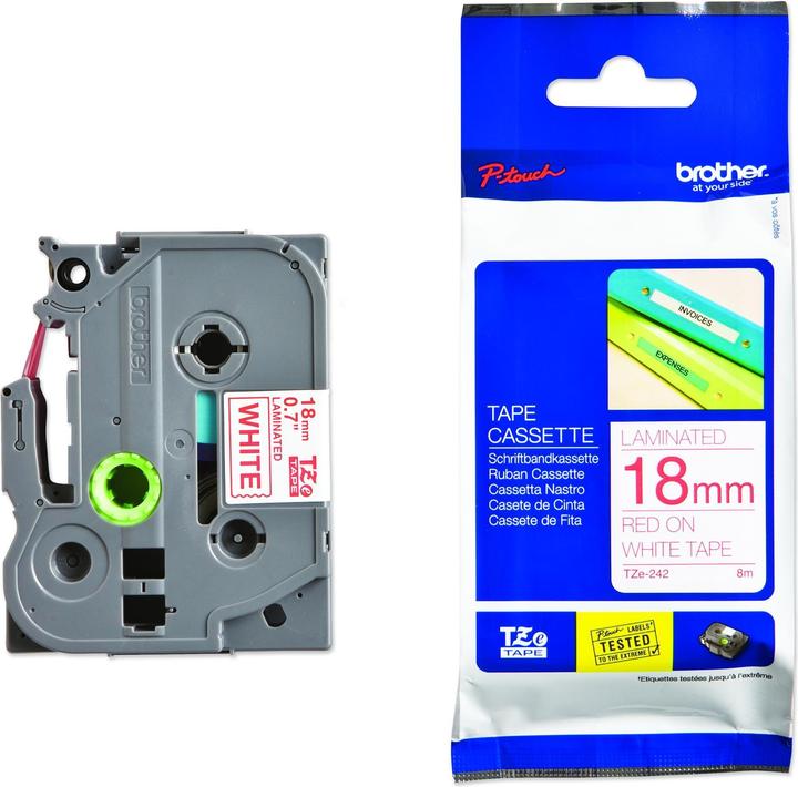Brother TZe-242 (1.80 cm, Rot)