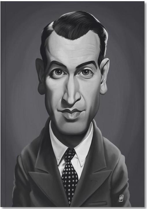 Immagine prodotto Juniqe Cartone animato di James Stewart (A5, Punteggiato)