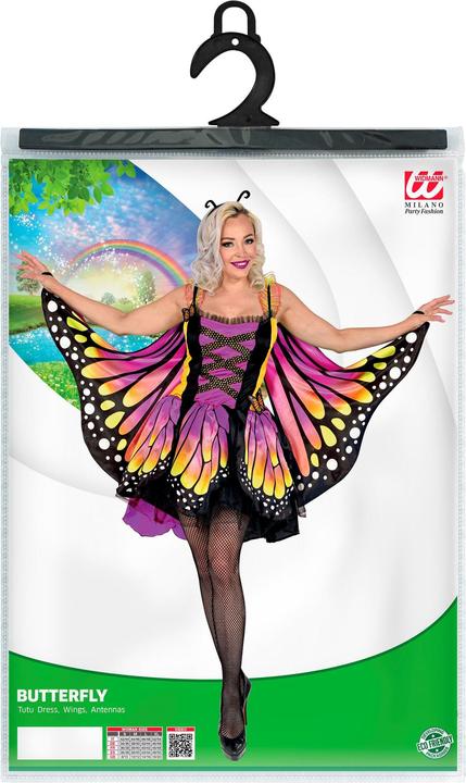 Produktbild Widmann SCHMETTERLING (Kleid mit Tutu, Flügel, Antennen), XS (XS)