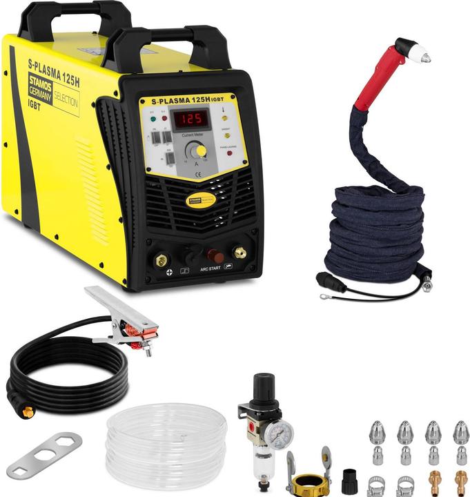 Stamos Plasmaschneider Plasmaschneidegerät Cut IBGT Inverter Plasma 125 A 35 mm