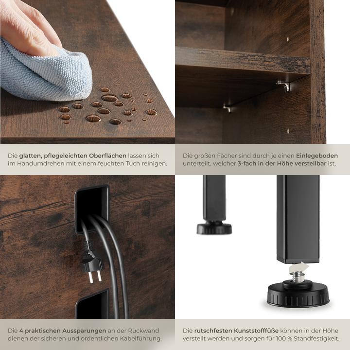 Immagine prodotto tectake Credenza Navan 147x41x60,5cm