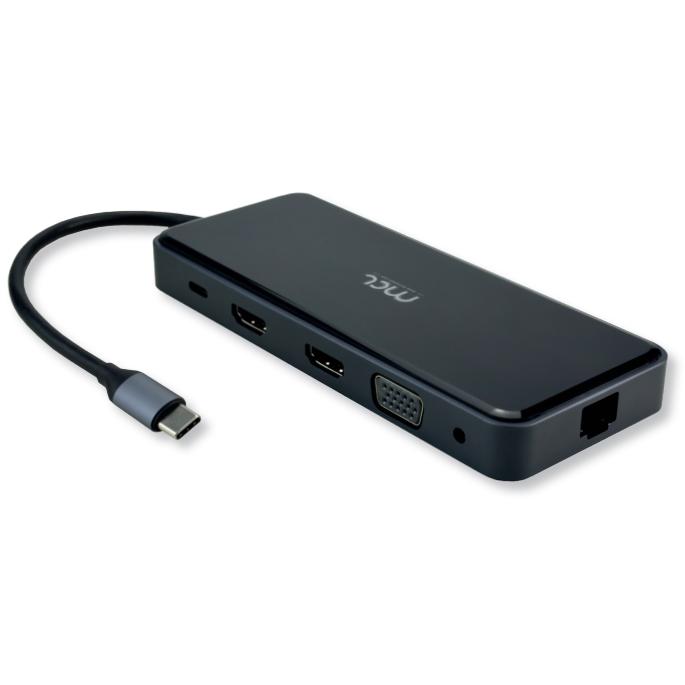MCL Station D Accueil 12 Ports (USB-C, 12 Ports), Dockingstation + USB Hub, Schwarz