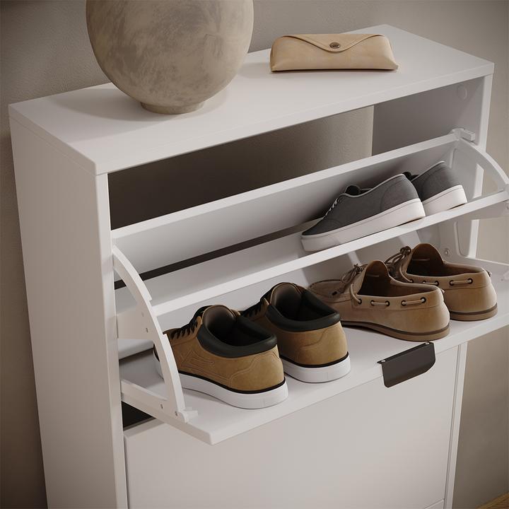 Produktbild Vicco Schuhkipper Gizmo, Weiss, 59 x 146.6 cm mit 4 Fächern (22 x 59 x 146.60 cm)