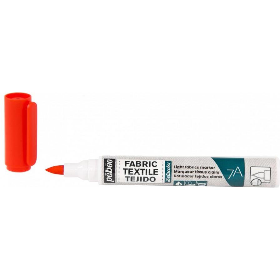 Thumbnail - Pebeo, Marker, 7A Marker Helle Stoffe 1mm Pinselspitze (Rot, 1 mm)