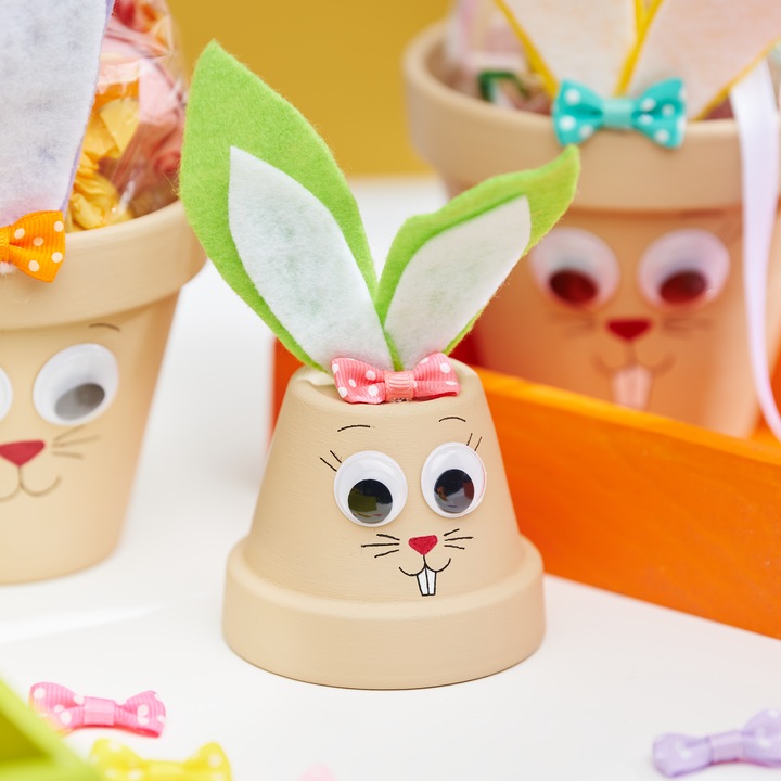 Produktbild VBS Bastelset "Tontopf-Hasen", 5er-Set