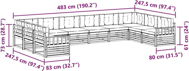 Produktbild vidaXL Outdoor-Sofa