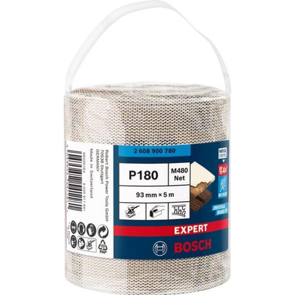 Thumbnail - Bosch Professional Zubehör, Schleifmittel, EXPERT M480 Schleifnetzrolle, 93 mm, 5 m, G 180 (180)