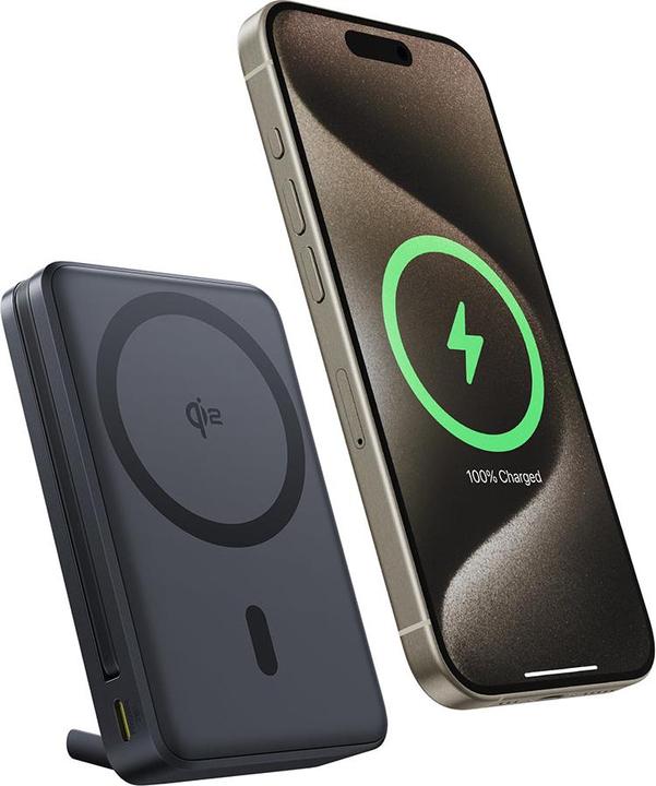 Actual product image Baseus Nomos Qi2 magnetic powerbank, USB-C 10000mAh 45W (10000 mAh, 45 W, 36 Wh)