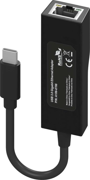 Produktbild Aisens Conversor Usb3.1 Gen1 USB-C A Ethernet Gigabit Negro 11cm (USB-C)