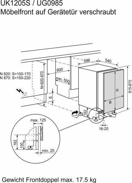 Produktbild Electrolux UG0985RE (Einbau, 95 l)