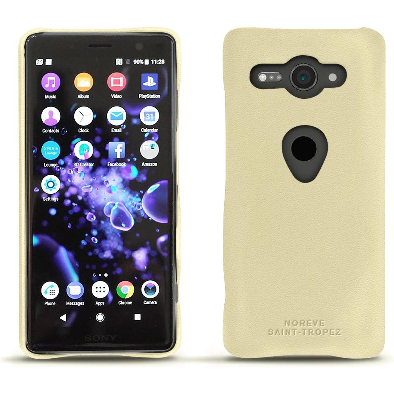 Thumbnail - Noreve Lederschutzhülle (Sony Xperia XZ2 Compact), Smartphone Hülle, Beige