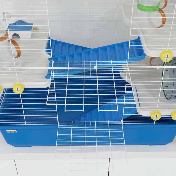 Immagine prodotto PawHut Zwerghamster-Käfig Metall, Kunststoff Blau