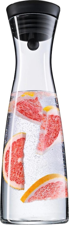 Productafbeelding WMF Waterkaraf 1l Glazen karaf Basic Kanteldeksel CloseUp Sluiting (1 l)