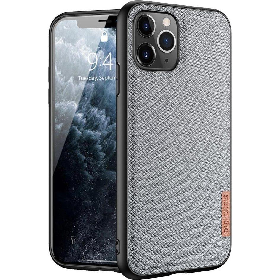 Dux Ducis Fino case covered with nylon material for iPhone 11 Pro Max gray (Apple iPhone 11 Pro Max), Smartphone Hülle, ...
