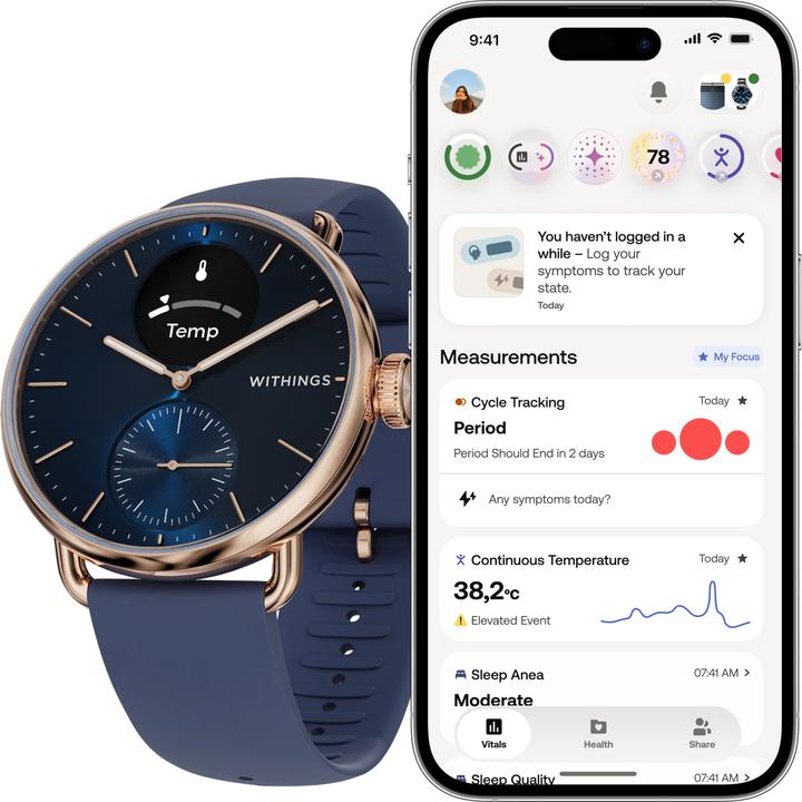 Produktbild Withings ScanWatch 2 (38 mm, nur WLAN)