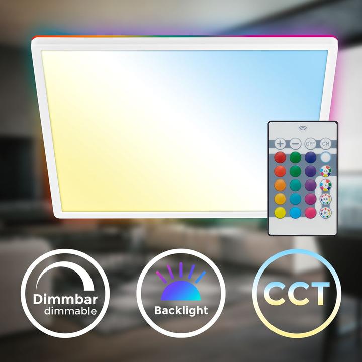 Image du produit B.K.Licht SLIM Panneau LED CCT ultraplat avec backlighte RGB (3000 lm)