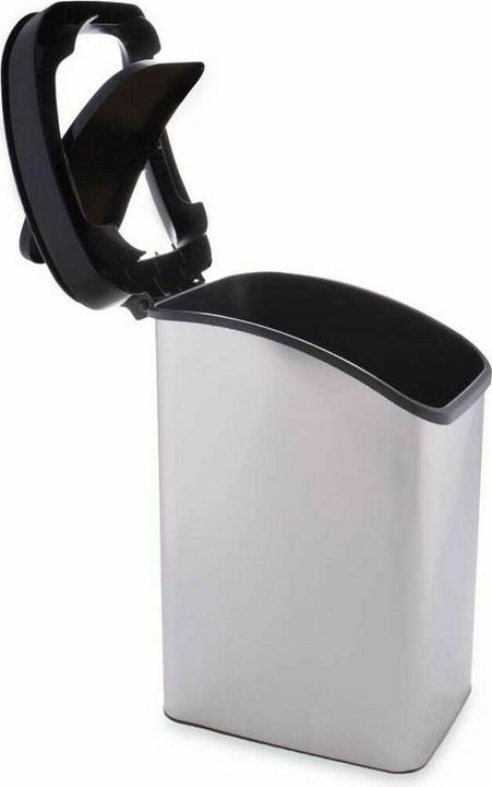 Produktbild Berilo Papierkorb D085-1 Silberfarben Kunststoff 12 L Neigung (6 Stück) (12 l)