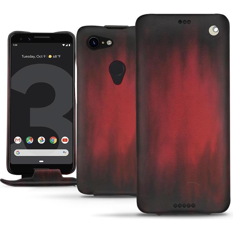 Noreve Lederschutzhülle vertikal (Google Pixel 3 XL), Smartphone Hülle, Rot