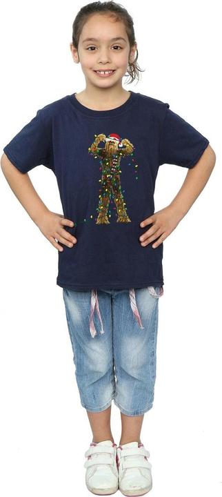 Produktbild Star Wars Chewbacca Christmas Lights TShirt Mädchen (116)