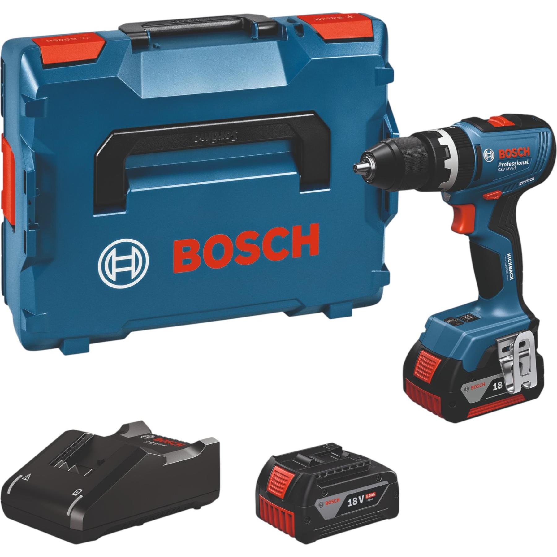 Bosch Professional, Trapano + Avvitatore a batteria, GSR 18V-65